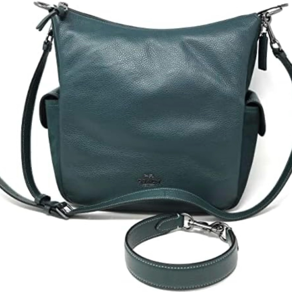 SOLD:  Coach Dark Teal Hobo Bag - Picture 9 of 11